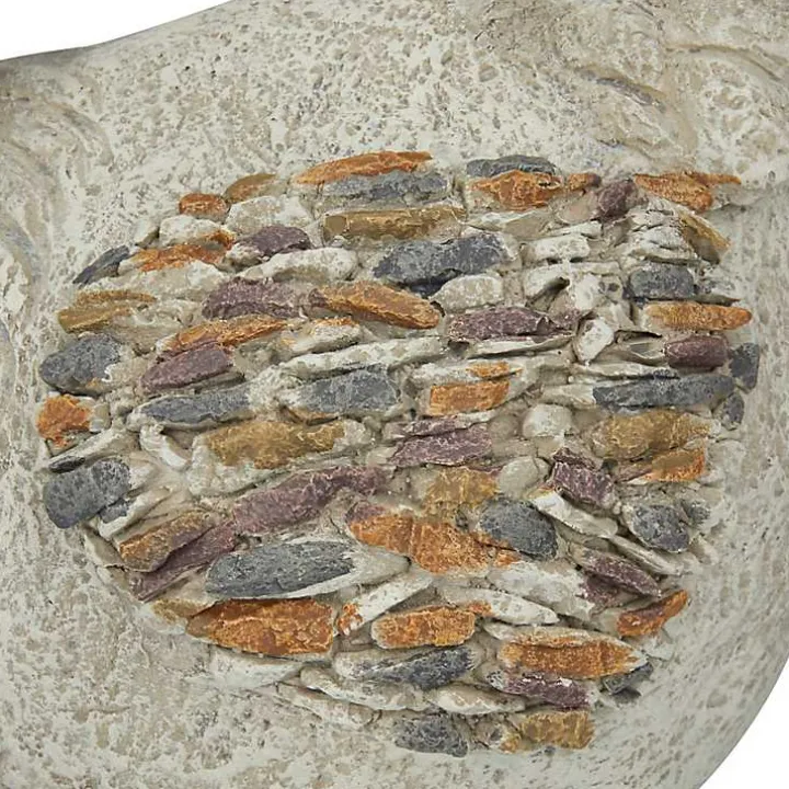 Gray Textured Chicken Statue