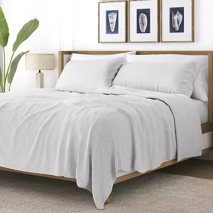 Gray Tiny Hearts 3-pc. Twin Sheet Set