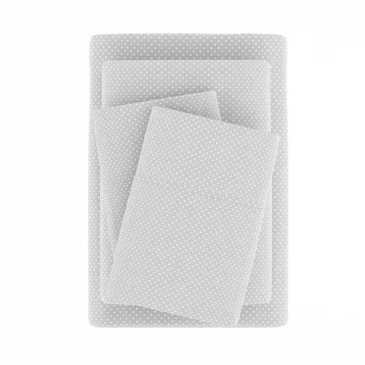 Gray Tiny Hearts 3-pc. Twin Sheet Set