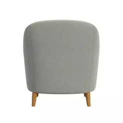 Gray Tufted Woven Accent Chair