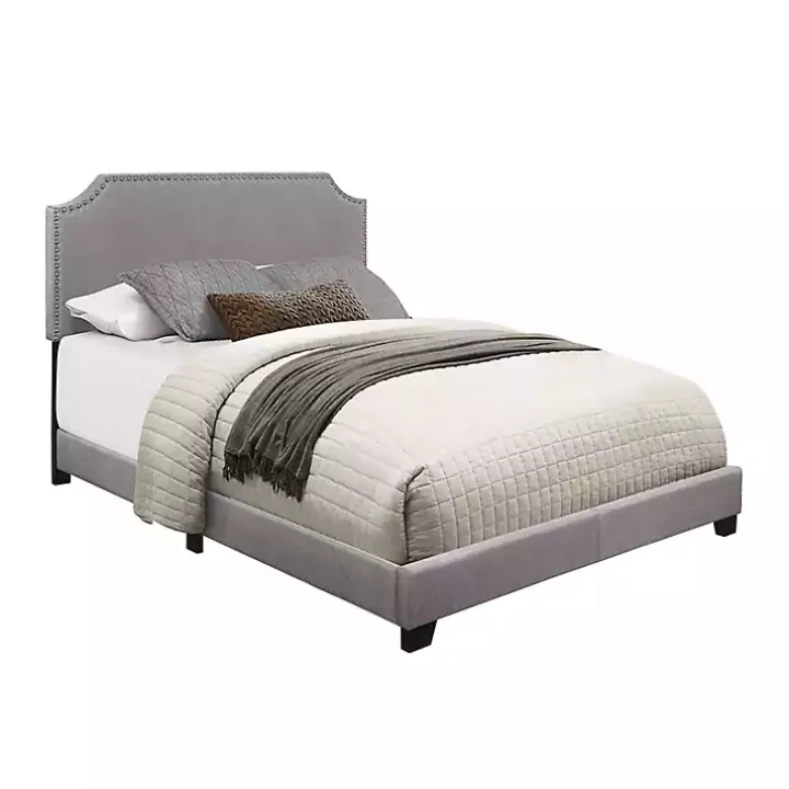 Gray Upholstered Channing King Bed