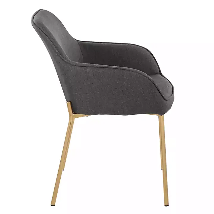 Gray Upholstered Daniella Dining Chairs, Set of 2
