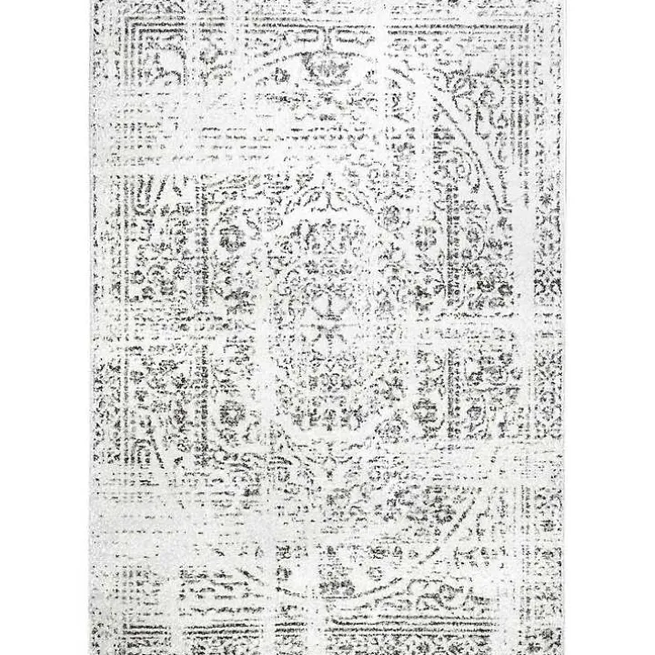 Gray Vintage Distressed Area Rug, 12x18