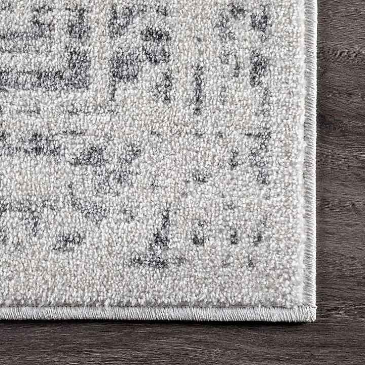 Gray Vintage Distressed Area Rug, 8x12