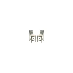 Gray Wilbur Cane Back Counter Stools, Set of 2