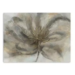 Gray Wildflower Canvas Art Print