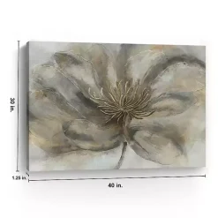 Gray Wildflower Canvas Art Print