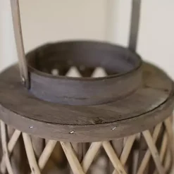 Gray Willow Cylinder Lanterns, Set of 4