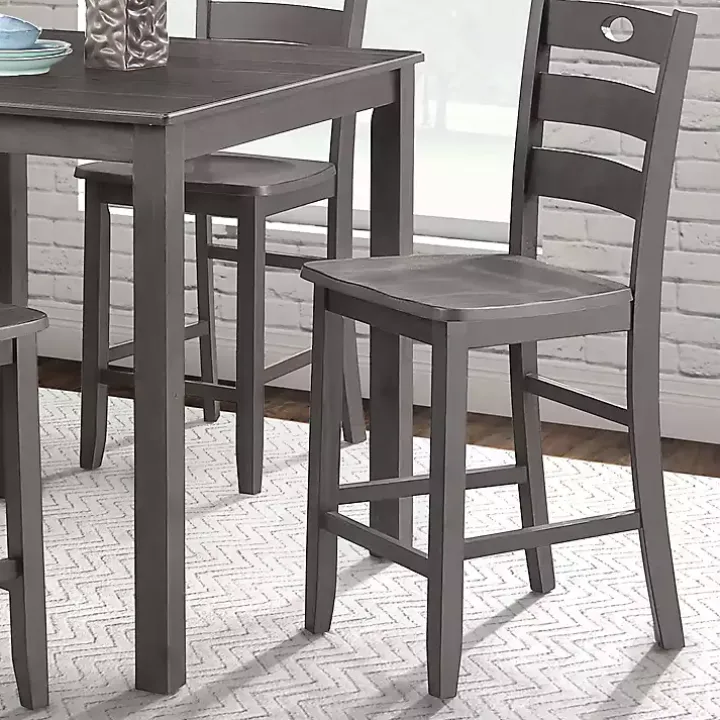 Gray Wood Brooke 5-pc. Counter Height Set