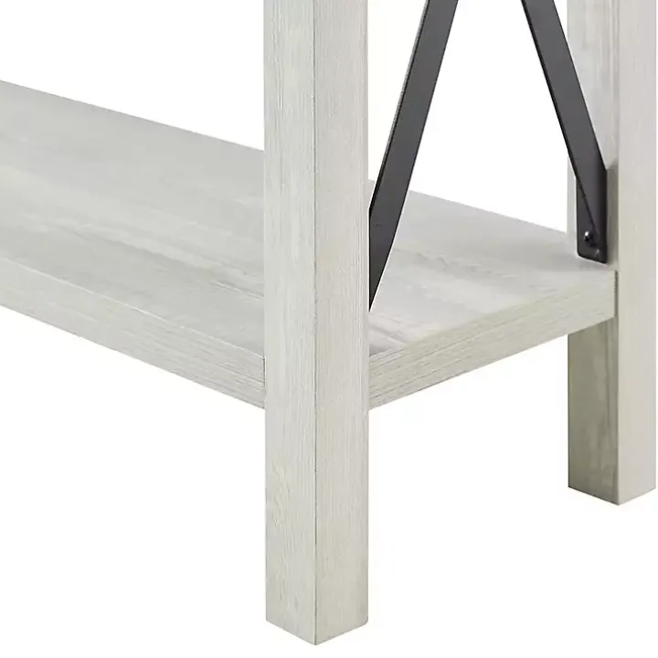 Gray Wood Farmhouse Console Table