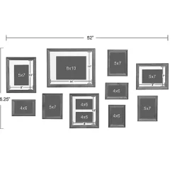 Gray Wood 10-pc. Gallery Wall Picture Frame Set