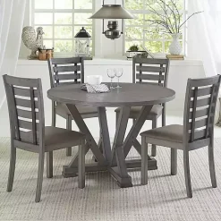Gray Wooden Fiji Dining Chairs, Set of 2