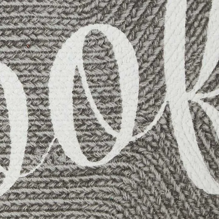 Gray Woof Bone Pet Bowl Mat