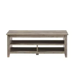 Graywash Grooved Side Panel Coffee Table