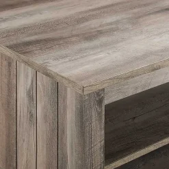Graywash Grooved Side Panel Coffee Table