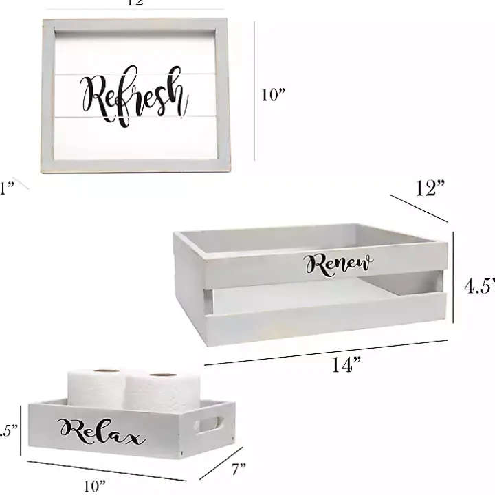 Graywash 3-pc. Bathroom Accessories Set