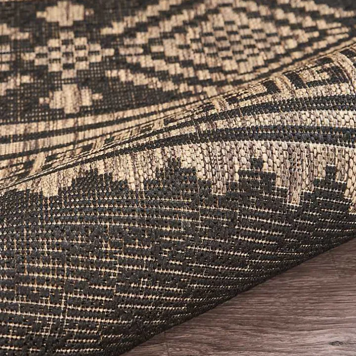 Greek Key Sun Shower Outdoor Area Rug, 5x8