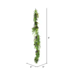 Green and Purple Maytime Garland