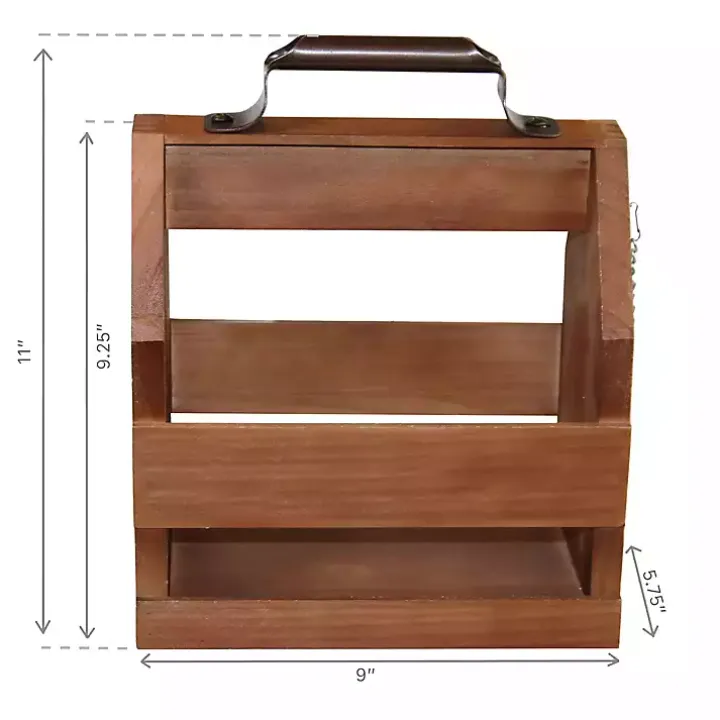 Green Bay Packers Wooden Condiment Caddy