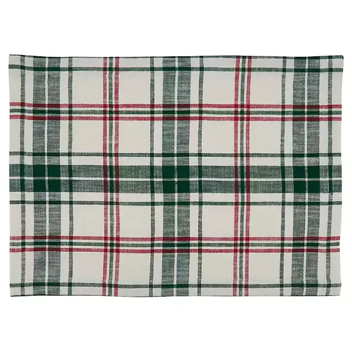 Green Classic Plaid Placemats, Set of 4