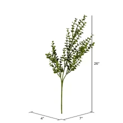 Green Eucalyptus Bushes, Set of 4
