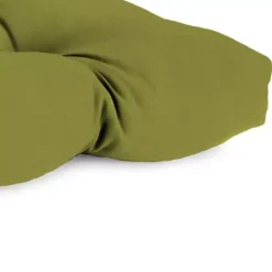 Green French Edge Outdoor Wicker Settee Cushion