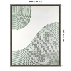 Green Get Going Framed Canvas Art Print