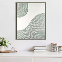 Green Get Going Framed Canvas Art Print