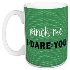 Green Pinch Me I Dare You Mugs, Set of 2
