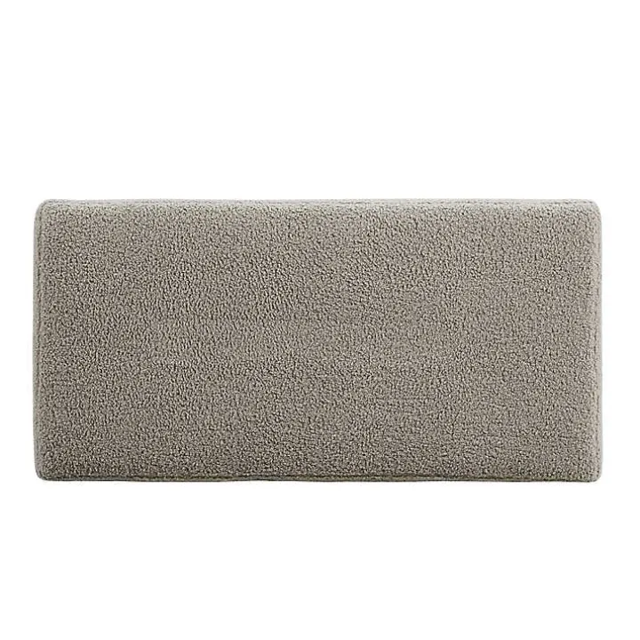 Greige Sherpa & Pine Rectangle Storage Ottoman
