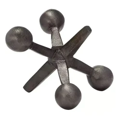 Gunmetal Gray Metal Jack Sculpture