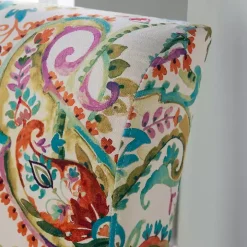 Hailey Bright Paisley Curved Back Slipper Chair