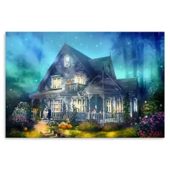 Halloween Mansion Canvas Art Print, 24x36