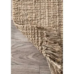 Hand Woven Chunky Loop Jute Caspar Area Rug, 4x6