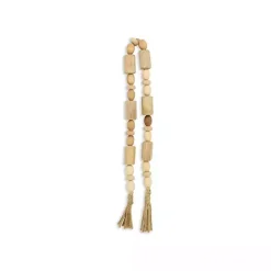 Handcrafted Natural Wood Beaded Garland