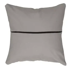 Handhooked Navy Sand Dollar Outdoor Throw Pillow