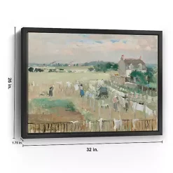 Hanging the Laundry Out Framed Canvas Art Print