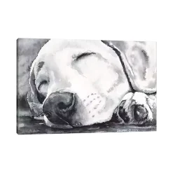 Happy Dreams Dog Giclee Canvas Art Print, 40x26