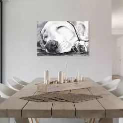 Happy Dreams Dog Giclee Canvas Art Print, 40x26