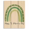 Happy St. Patrick's Day Rainbow Wood Art Print
