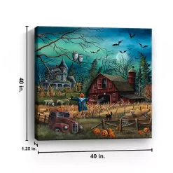 Haunted Farm Canvas Art Print, 40x40