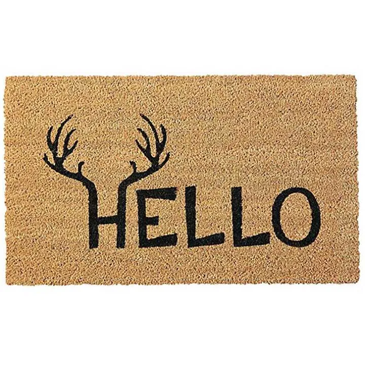 Hello Antlers Doormat