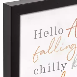 Hello Autumn Framed Canvas Art Print
