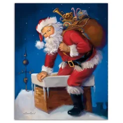 Here Comes Santa Canvas Art Print