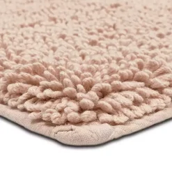 High Pile Blush Cotton Non-Skid Classic Bath Mat