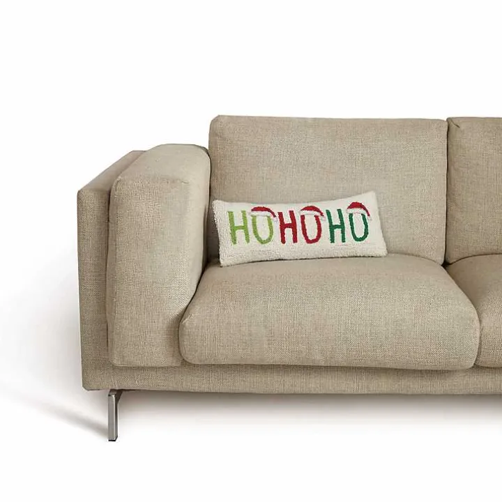Ho Ho Ho Santa Hats Wool Pillow