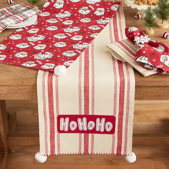 Ho Ho Ho Santa Reversible Table Runner