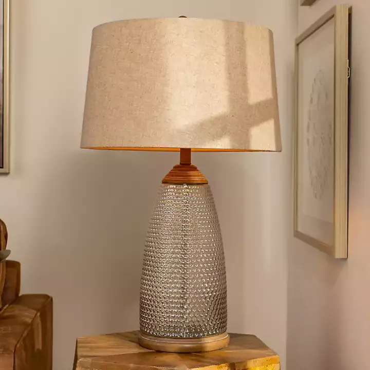 Hobnail Glass Table Lamp