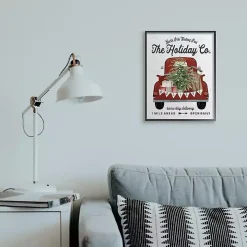 Holiday Co. Truck and Winter Fir Tree Wall Plaque