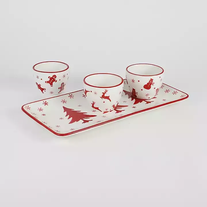 Holiday Patterns 4-pc. Serving Set